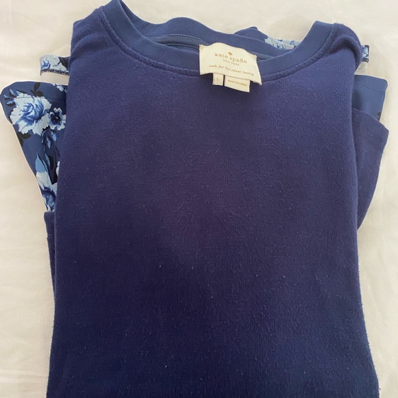 Kate spade sweatshirt, blue, prairie ruffled line-beautiful/soft/ cute piece - Picture 6 of 6